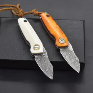 Mini couteau pliant VG10 – Manche en os de vache