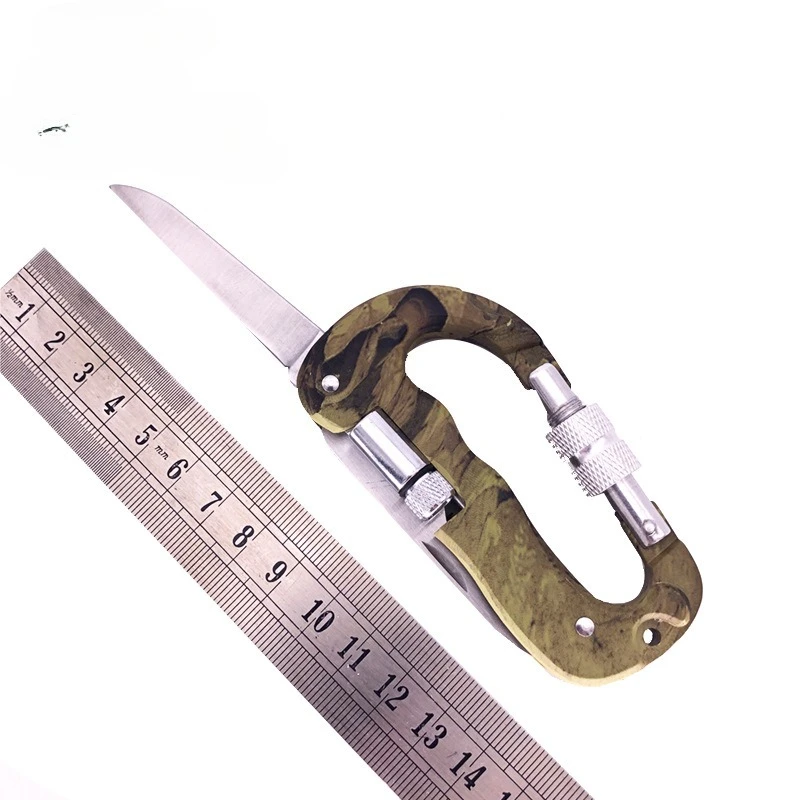 Mousqueton multifonction camouflage 5 en 1 inox – Image 3