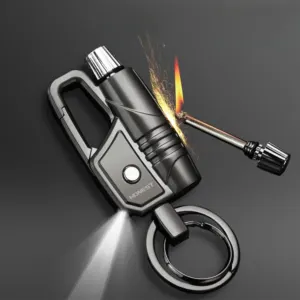 Briquet porte-clés étanche à allumette permanente – Survie EDC