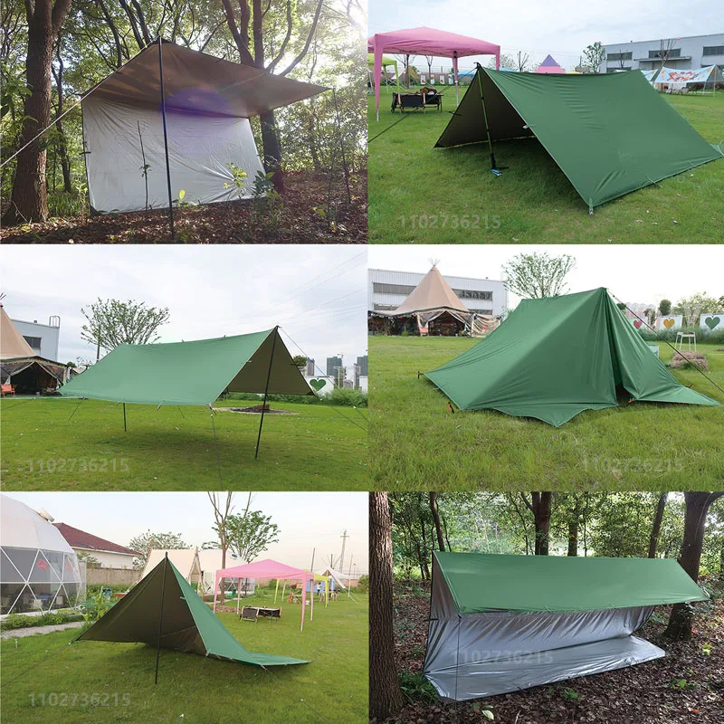 Bâche tarp 3×3 m imperméable camping UV50+ – Image 3