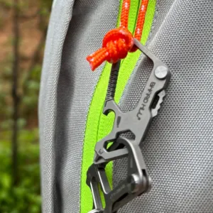 Mousqueton EDC multifonction avec décapsuleur et règle