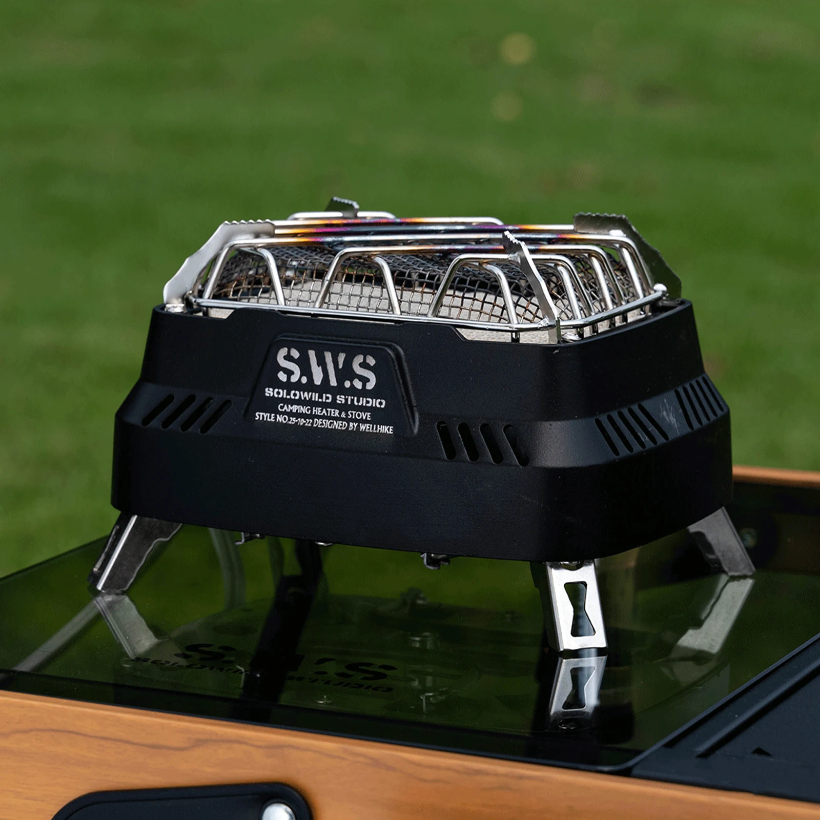 Mini poêle de chauffage extérieur 2-en-1 – Réchaud gaz