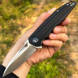 Couteau pliant 14C28N – Manche G10 EDC outdoor