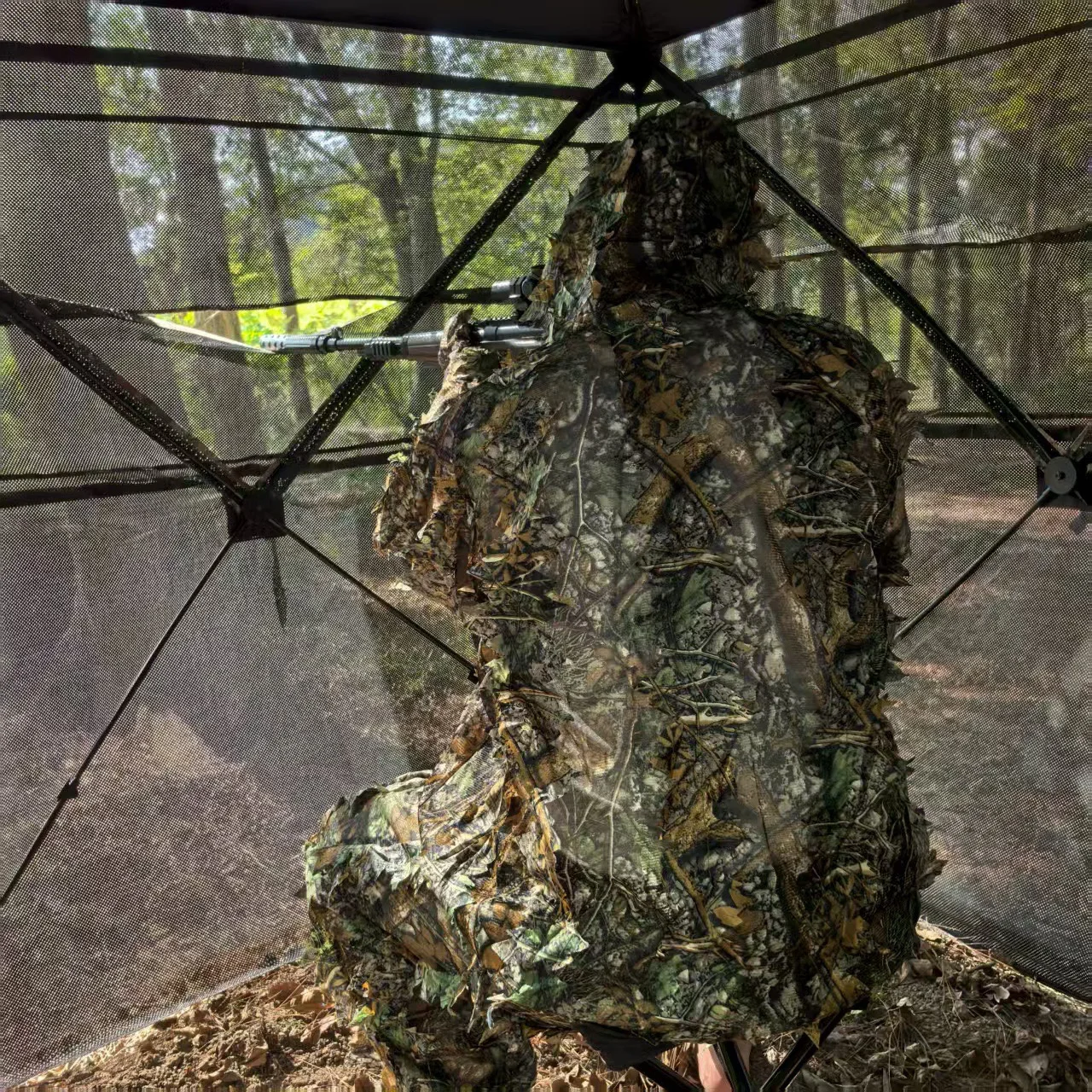 Tente camouflage ouverture rapide – Vision 360° chasse – Image 4