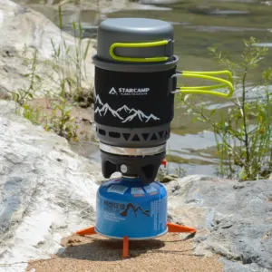 Réchaud camping 2000W avec popote 1L