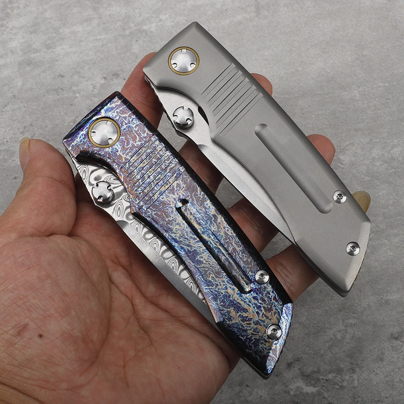 Couteau pliant Damas VG10 titane – Image 17