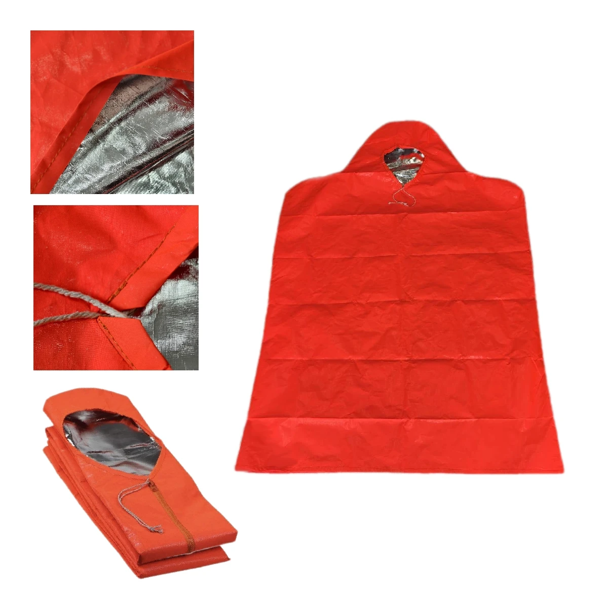 Poncho urgence thermique Mylar