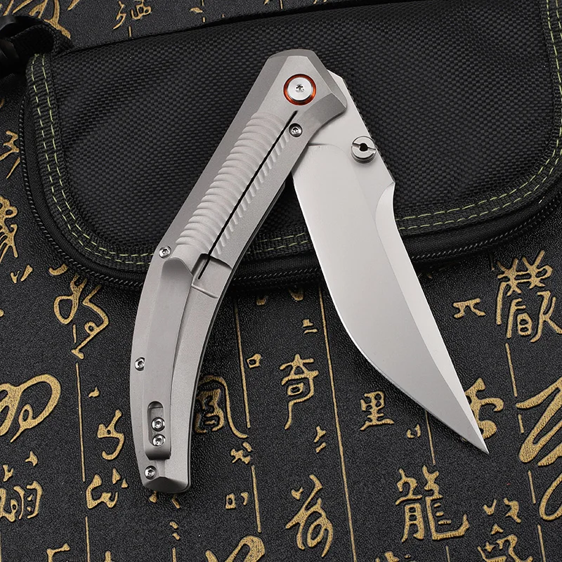 Couteau pliant 14C28N manche titane 218 mm – Image 5