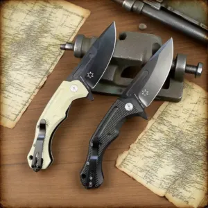 Couteau pliant 21 cm acier camping