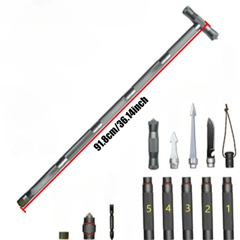 Bâton de marche rétractable aluminium – Image 7