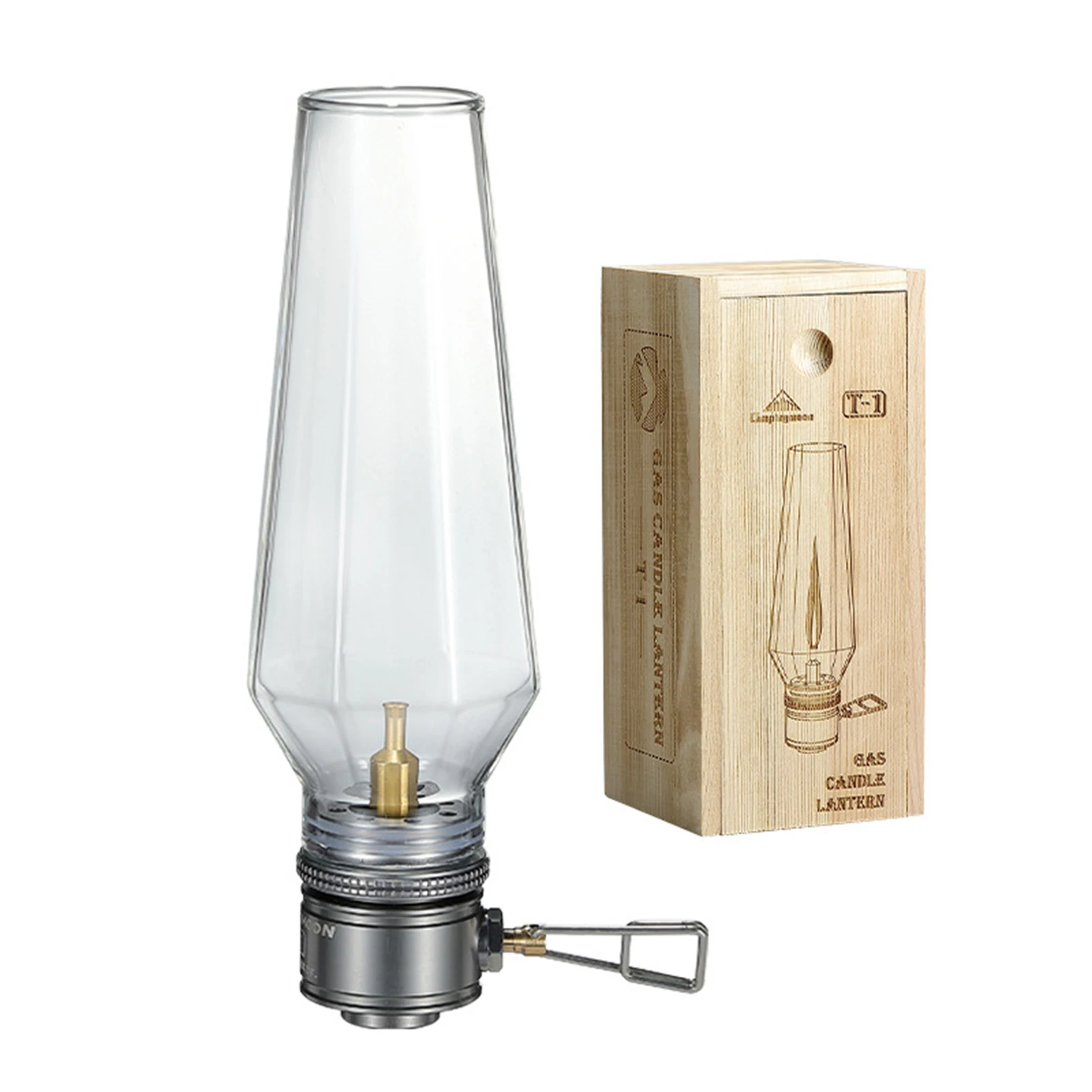 Lampe à gaz camping avec coffret bois – Image 2