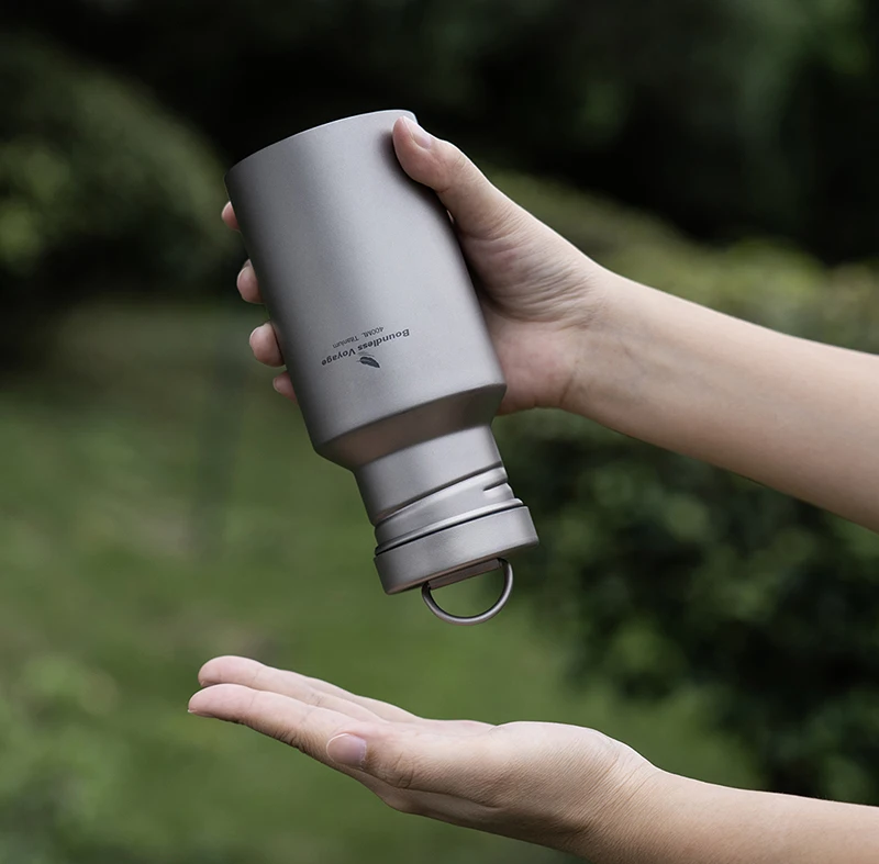 Bouteille titane 400 ml légère outdoor – Image 9