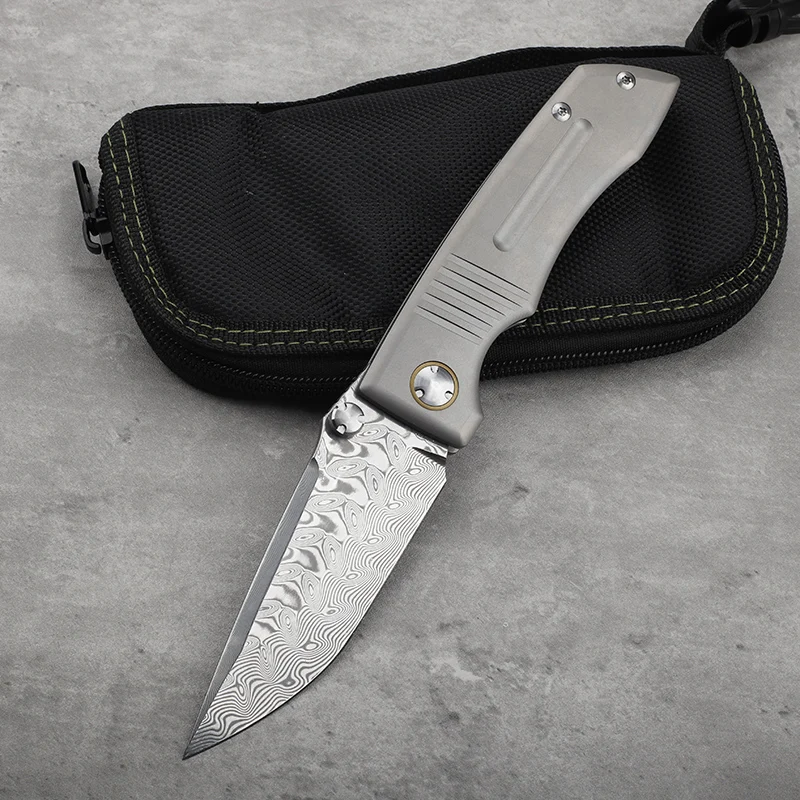 Couteau pliant Damas VG10 titane – Image 9