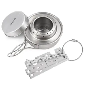 Réchaud alcool compact inox camping