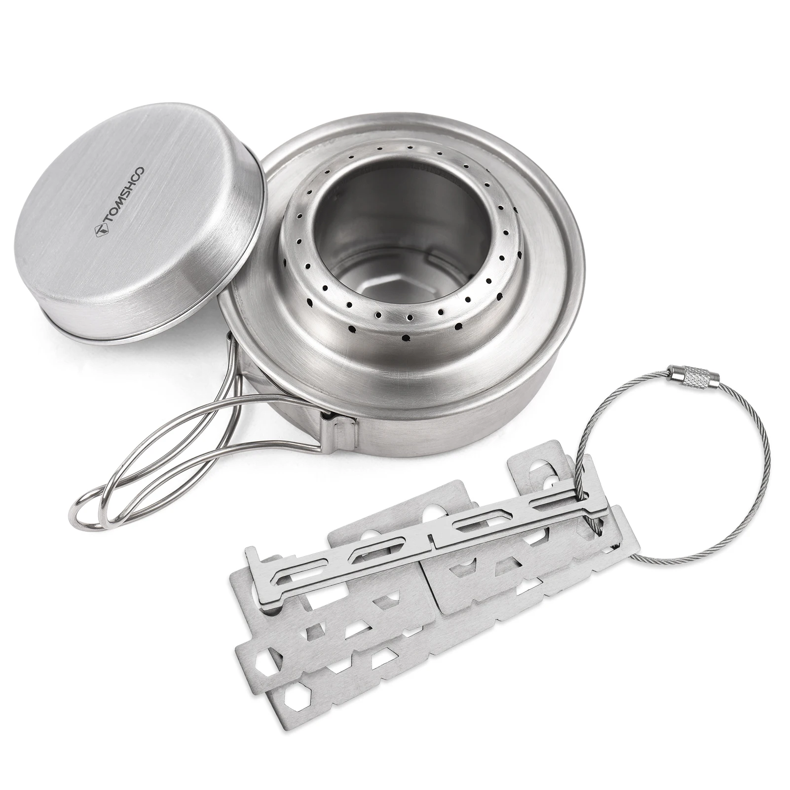 Réchaud alcool compact inox camping