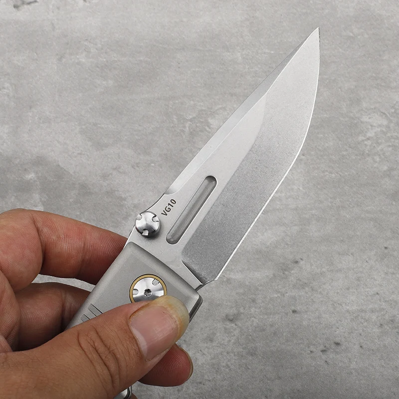 Couteau pliant Damas VG10 titane – Image 15