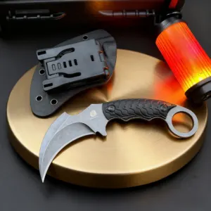 Couteau fixe karambit survie 18 cm