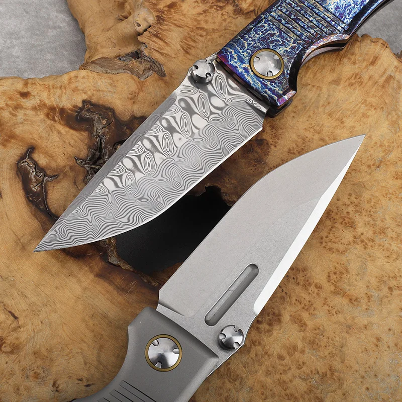 Couteau pliant Damas VG10 titane – Image 3