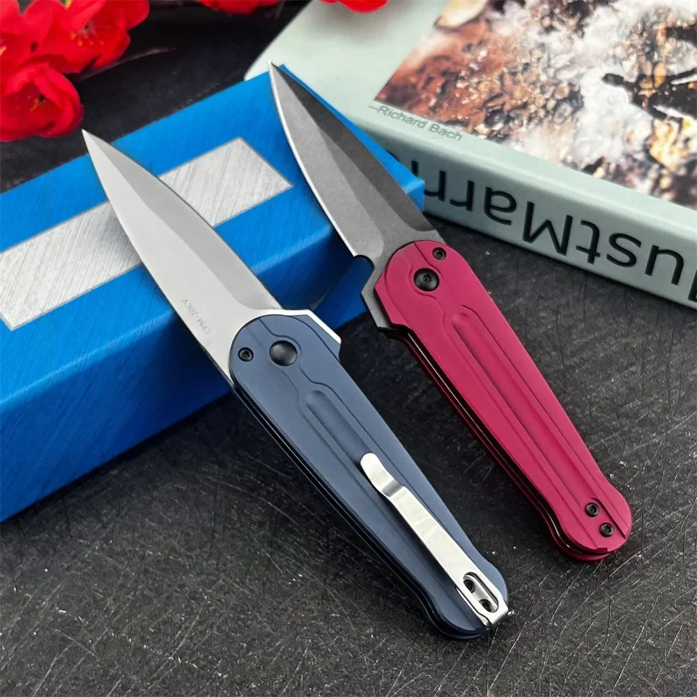 Couteau pliant D2 aluminium 17 cm EDC camping – Image 10