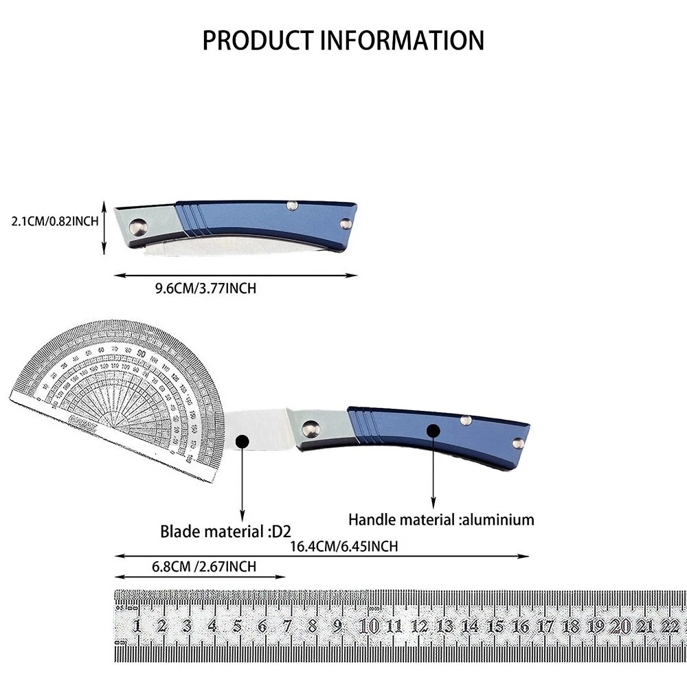Couteau pliant EDC D2 aluminium camping bushcraft – Image 5