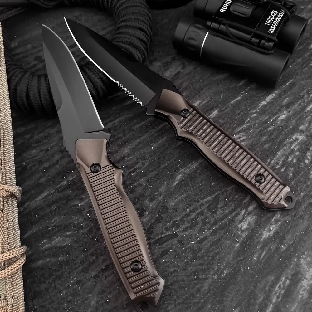 Couteau bushcraft 440C lame fixe camping survie – Image 2