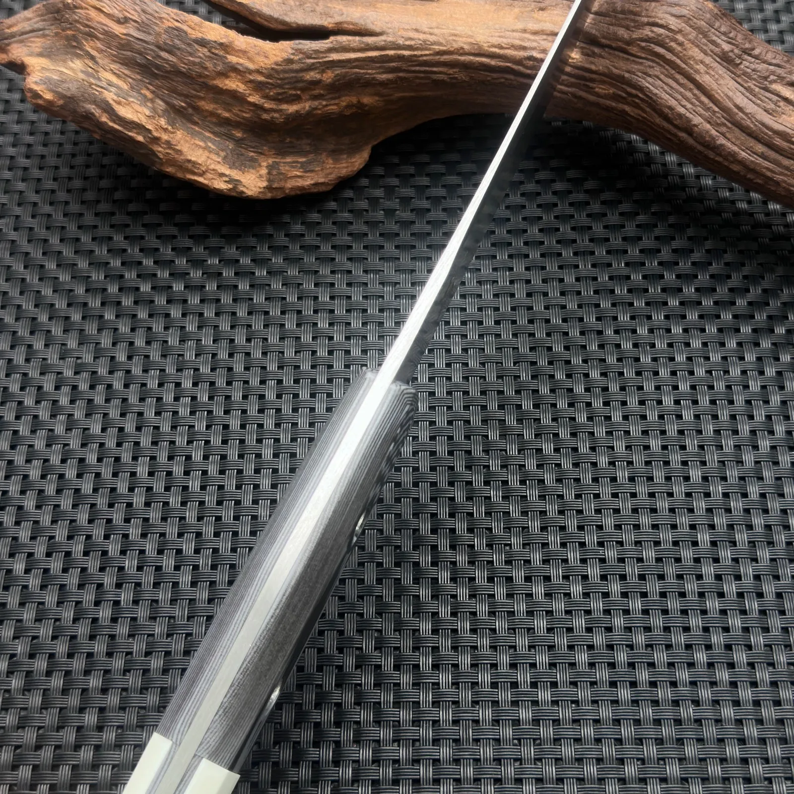 Couteau fixe chasse 19 cm lame courbe camping – Image 9