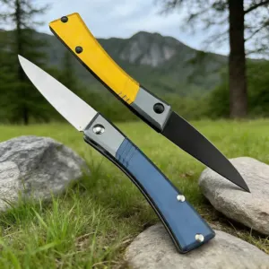 Couteau pliant EDC D2 aluminium camping bushcraft