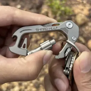 Mini outil EDC multifonction mousqueton couteau