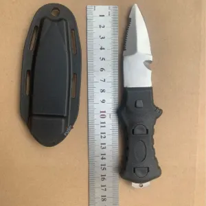 Couteau de plongée inox avec étui camping survie