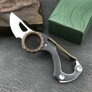 Mini couteau EDC mousqueton acier 8Cr13Mov compact