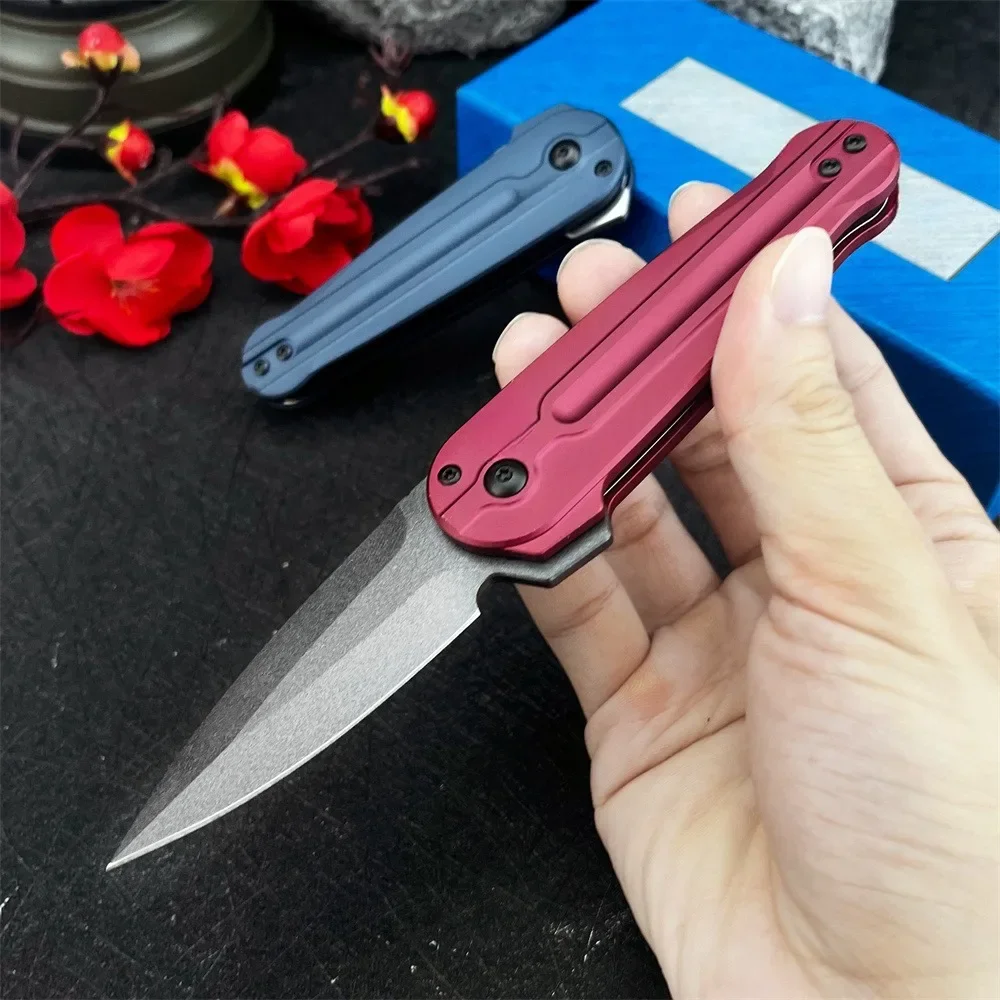 Couteau pliant D2 aluminium 17 cm EDC camping – Image 12