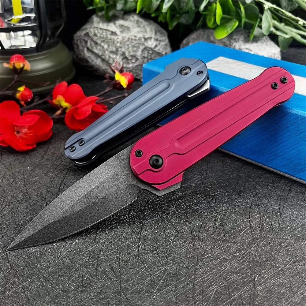 Couteau pliant D2 aluminium 17 cm EDC camping – Image 5