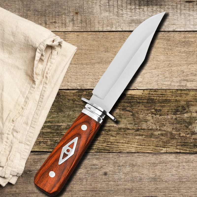 Couteau fixe 19 cm manche bois camping randonnée – Image 3