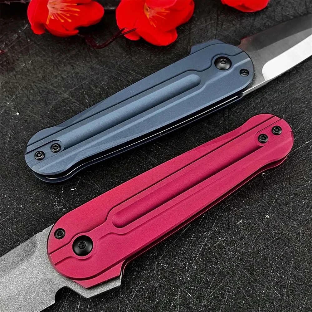 Couteau pliant D2 aluminium 17 cm EDC camping – Image 13