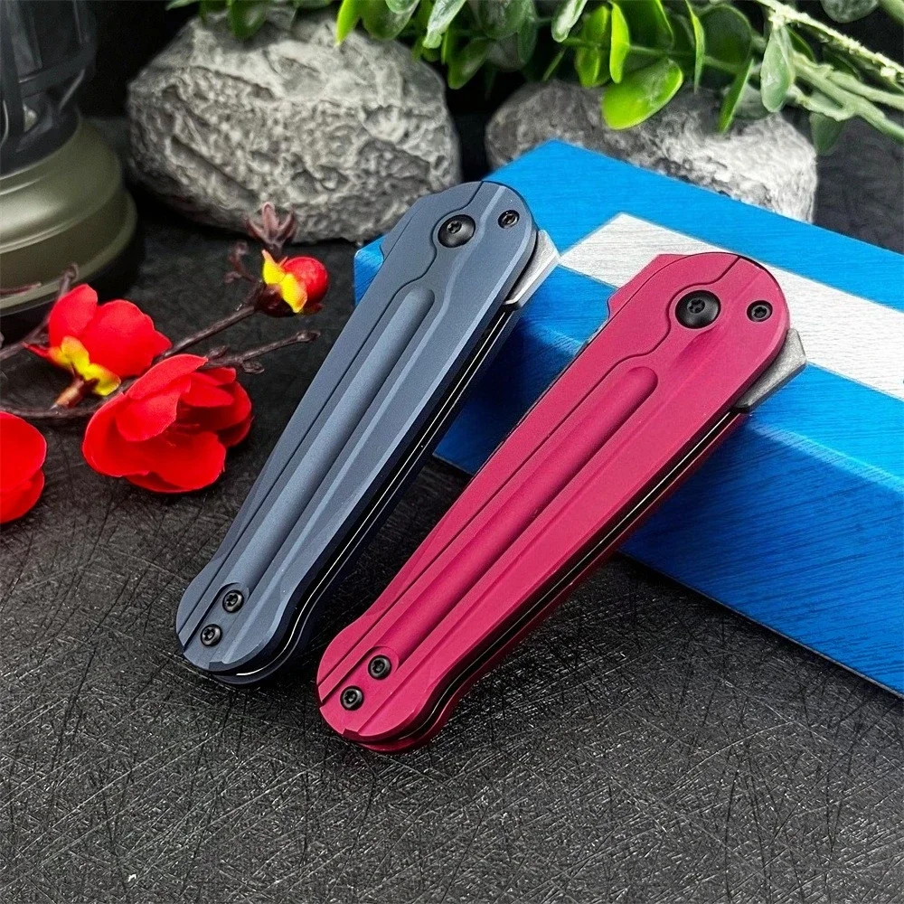 Couteau pliant D2 aluminium 17 cm EDC camping – Image 3