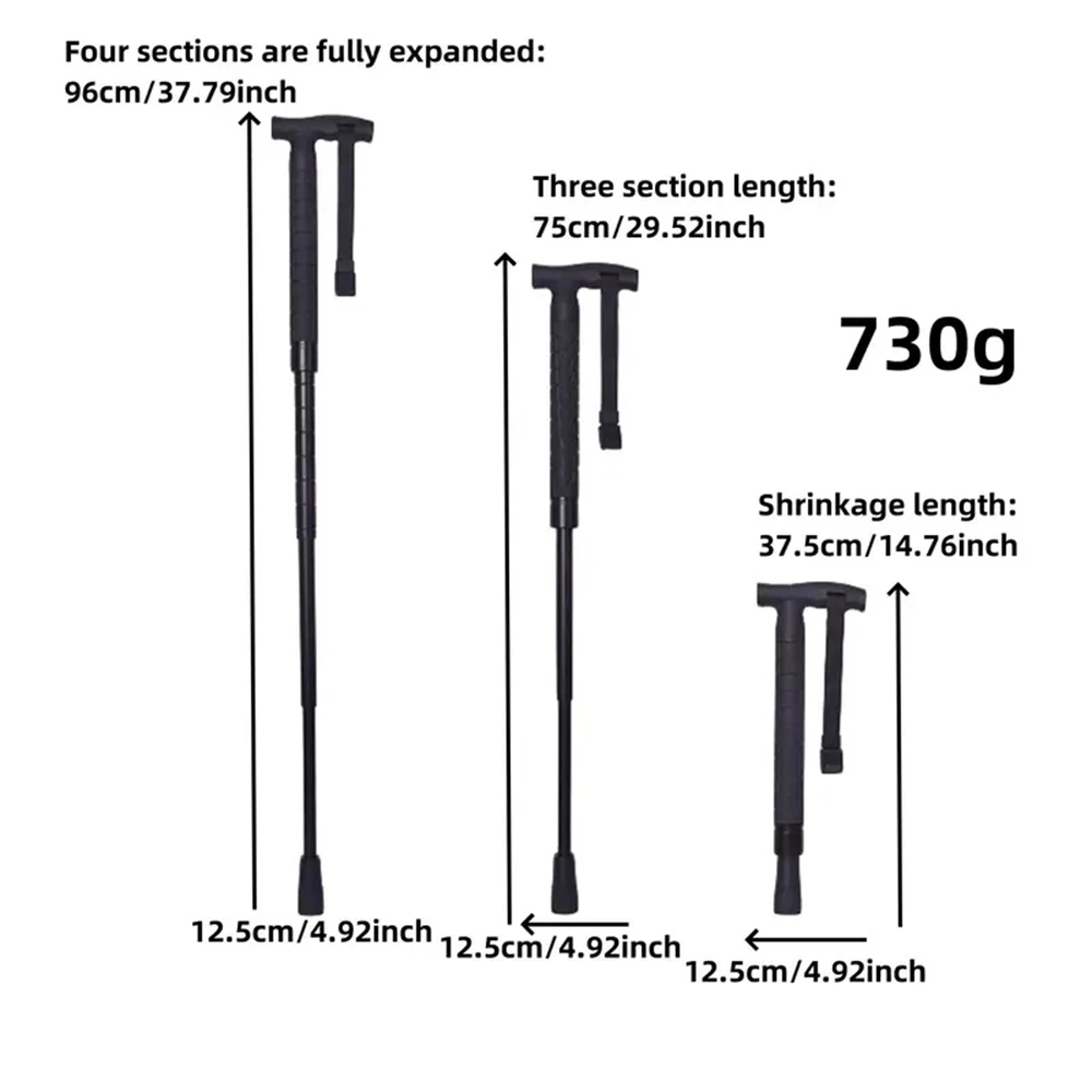 Bâton télescopique 96 cm randonnée trekking – Image 7