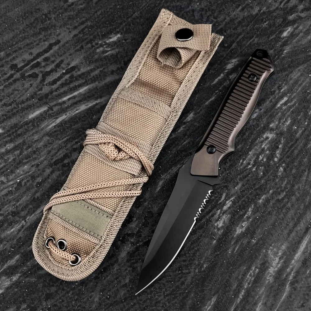 Couteau bushcraft 440C lame fixe camping survie – Image 11