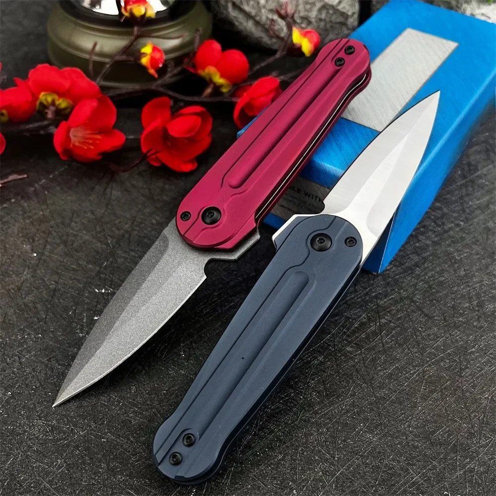 Couteau pliant D2 aluminium 17 cm EDC camping – Image 9