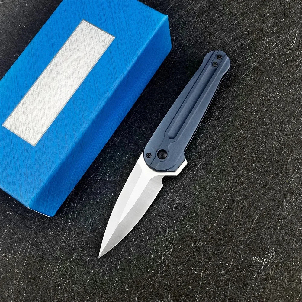 Couteau pliant D2 aluminium 17 cm EDC camping – Image 7