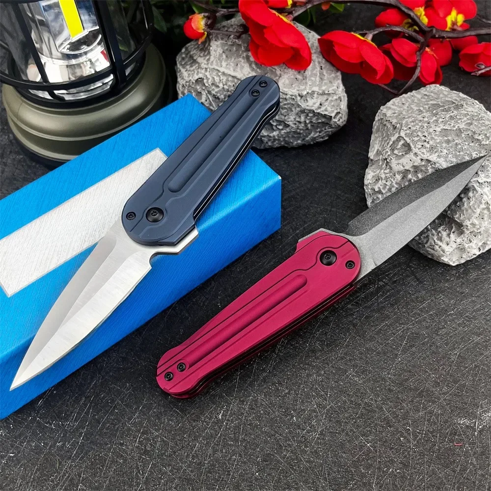 Couteau pliant D2 aluminium 17 cm EDC camping