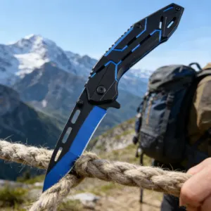 Couteau pliant outdoor 20 cm camping randonnée