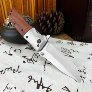 Couteau pliant bois 20 cm camping randonnée