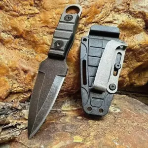 Couteau compact lame fixe avec étui K camping EDC