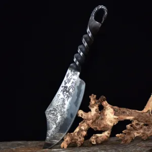 Couteau utilitaire forgé 14 cm acier 7Cr17MoV camping