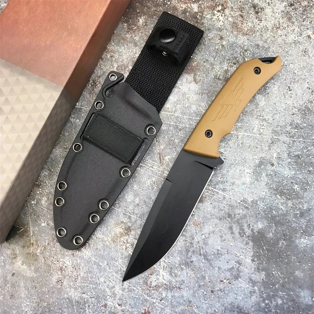 Couteau de Survie 9Cr13Mov : Lame 4mm & Manche Nylon 23cm