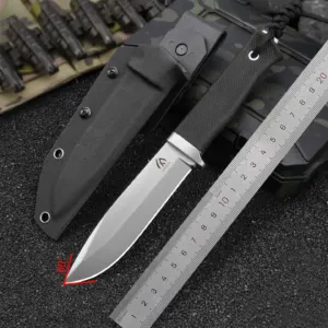 Couteau HUANGFU 20cm : Acier Tranchant pour Travail du Bois