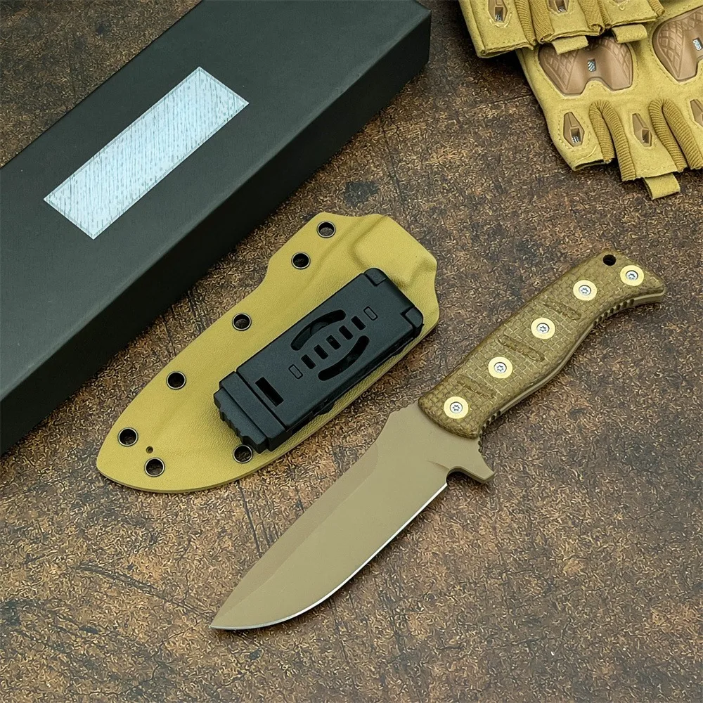 Couteau Survie D2 & Micarta : Lame 9.9cm Pleine Soie 4.7mm – Image 9