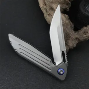 Couteau Pliant M390 – Manche Titane & Profil Ultra-Slim