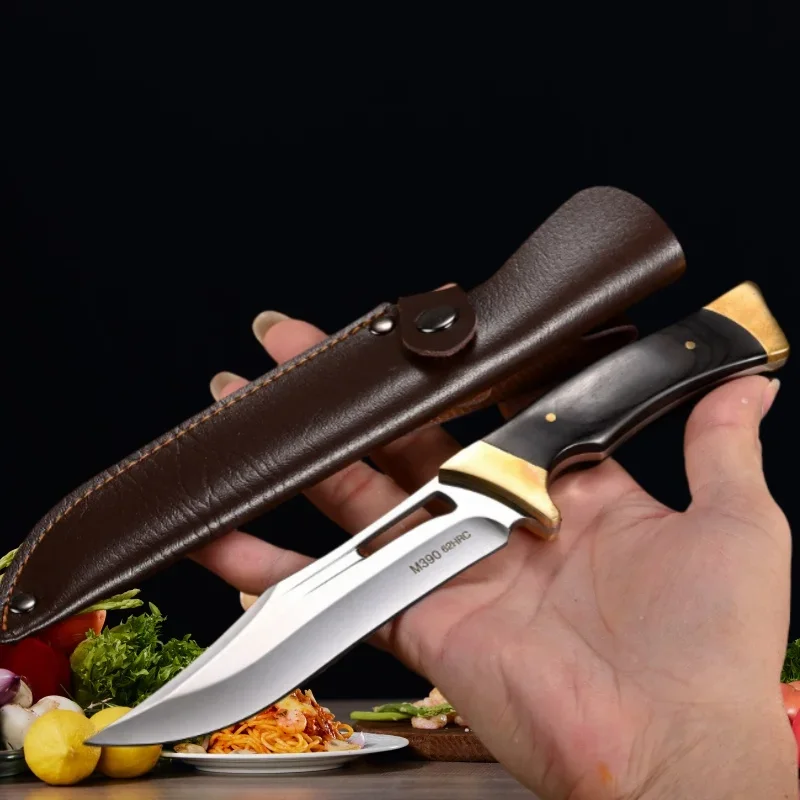 Couteau de Boucher 24cm : Lame Épaisse 3.4mm et Étui Cuir Pro – Image 2