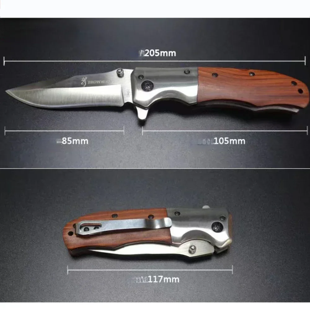 Couteau Pliant XMSJ 20,6cm : Acier Inoxydable & Camping Pro – Image 2